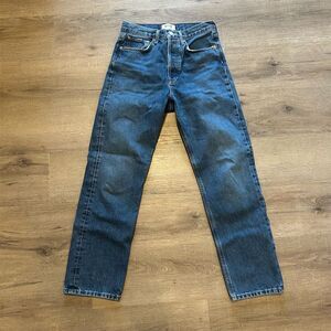 AGOLDE Women's Vintage Blue Denim Straight Jeans Size 25 Classic Fit EUC